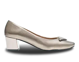 Janet Zapato Piel Seda Champagne